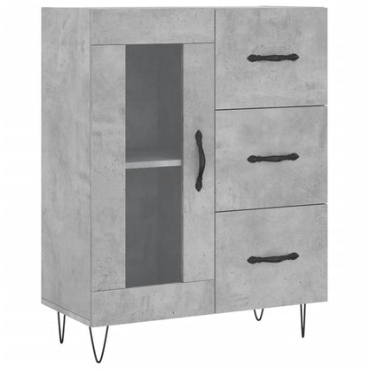 Buffet gris béton 69,5x34x90 cm en bois