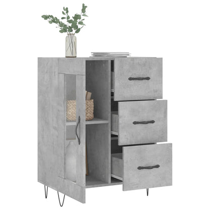 Buffet gris béton 69,5x34x90 cm en bois