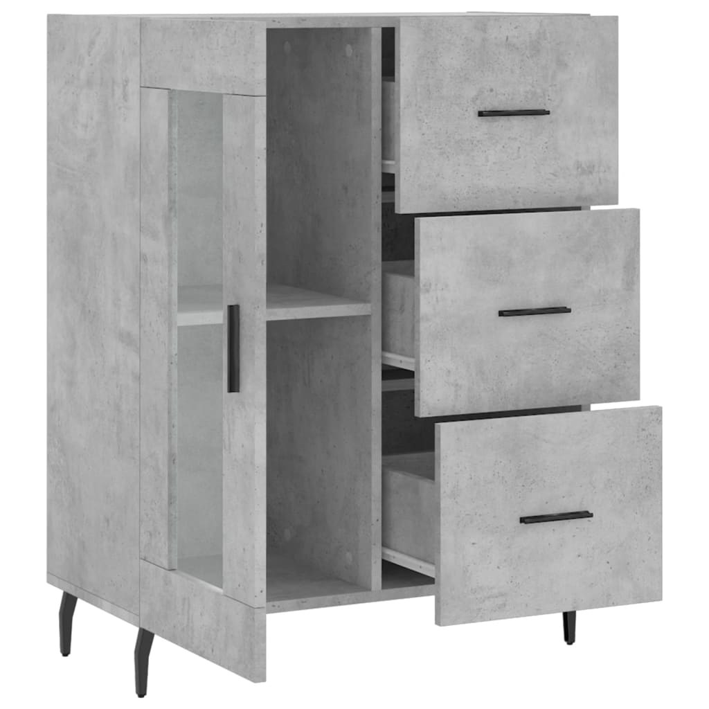 Sideboard Betongrau 69,5x34x90 cm Holzwerkstoff