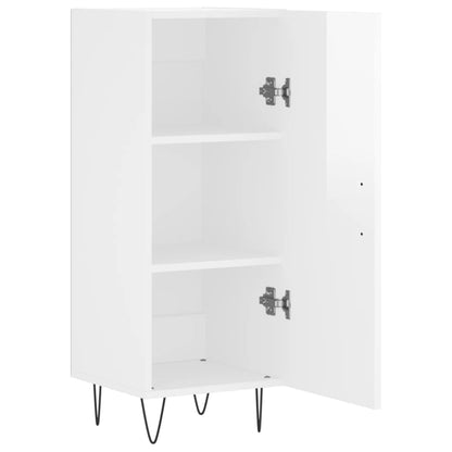 Buffet blanc brillant 34,5x34x90 cm en bois