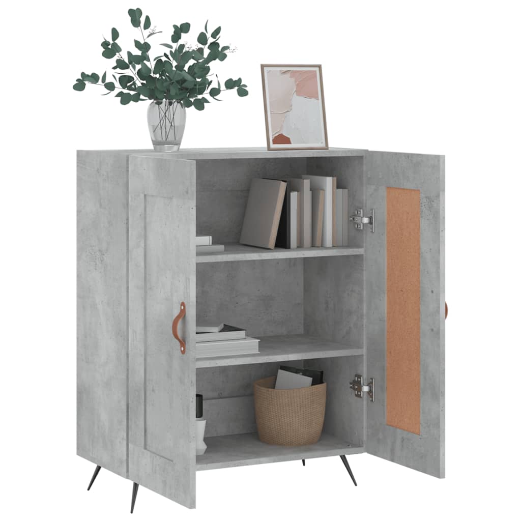 Buffet gris béton 69,5x34x90 cm en bois