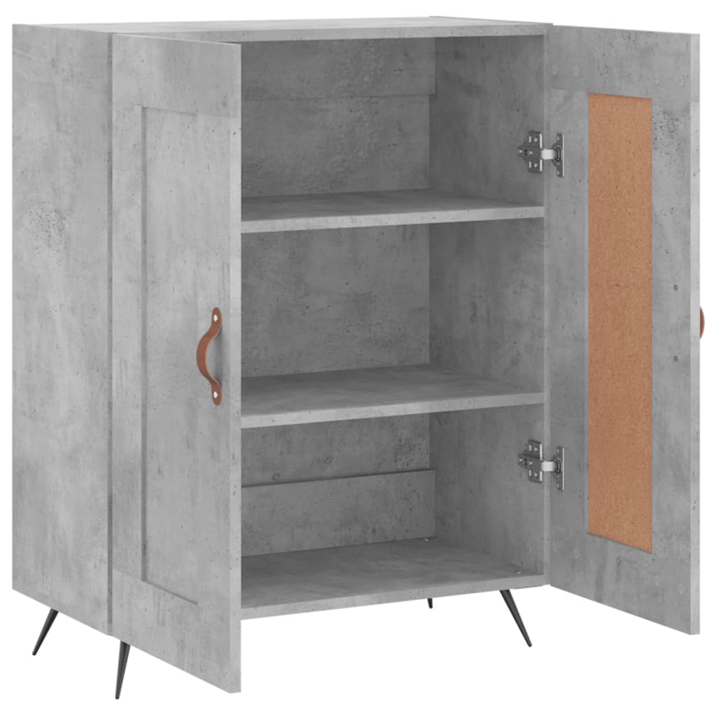 Buffet gris béton 69,5x34x90 cm en bois