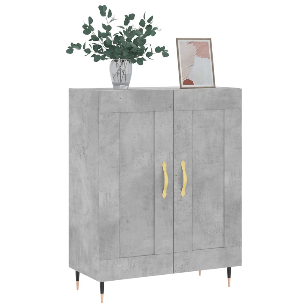 Buffet gris béton 69,5x34x90 cm en bois