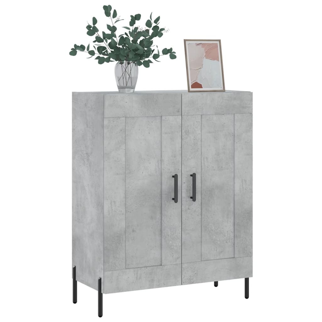 Buffet gris béton 69,5x34x90 cm en bois