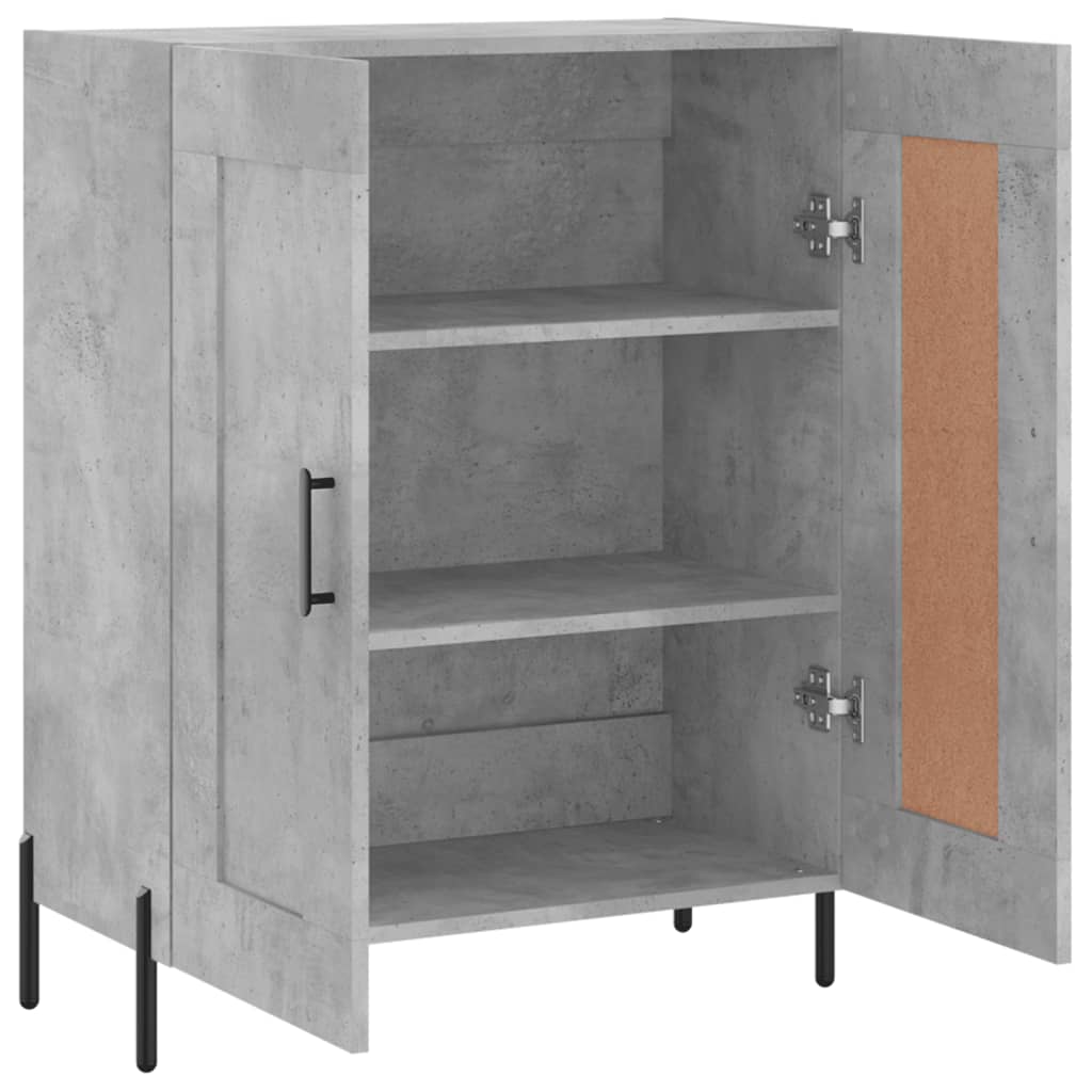 Buffet gris béton 69,5x34x90 cm en bois