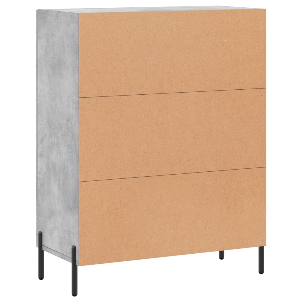 Buffet gris béton 69,5x34x90 cm en bois