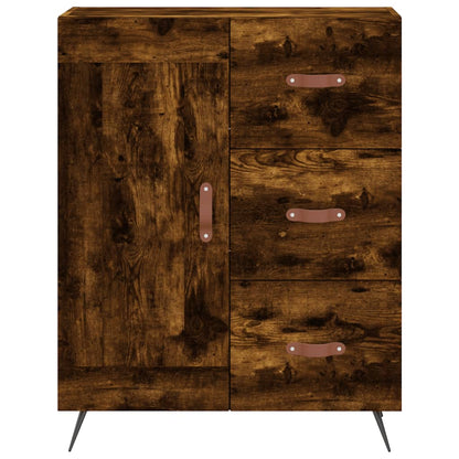 Buffet chêne fumé 69,5x34x90 cm matériau bois