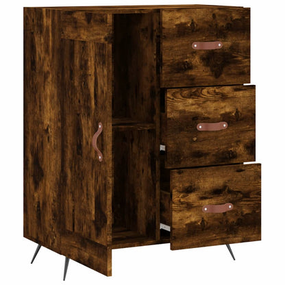 Buffet chêne fumé 69,5x34x90 cm matériau bois