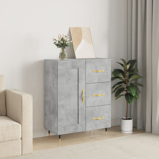 Buffet gris béton 69,5x34x90 cm en bois