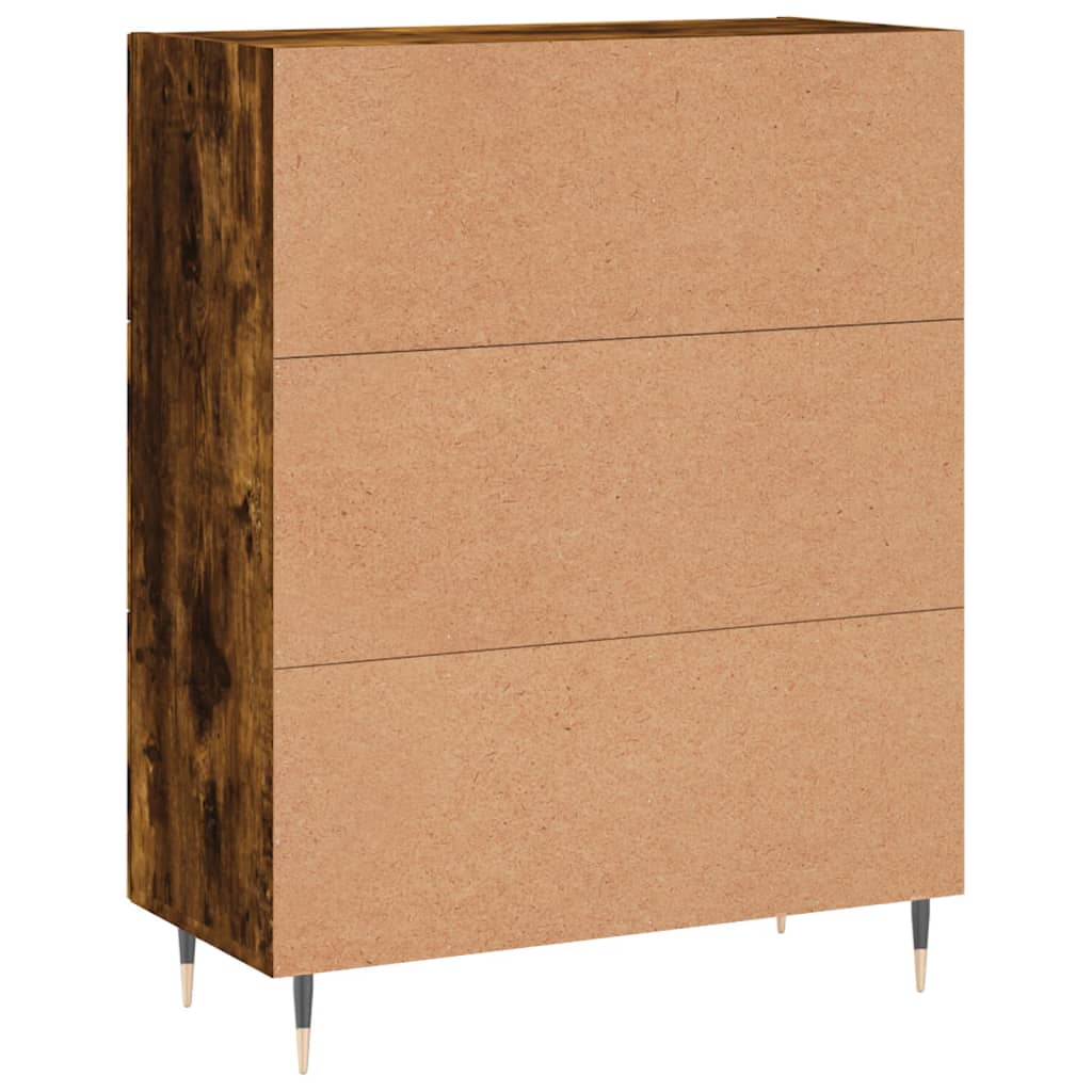 Aparador roble ahumado 69,5x34x90 cm material madera