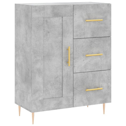 Buffet gris béton 69,5x34x90 cm en bois