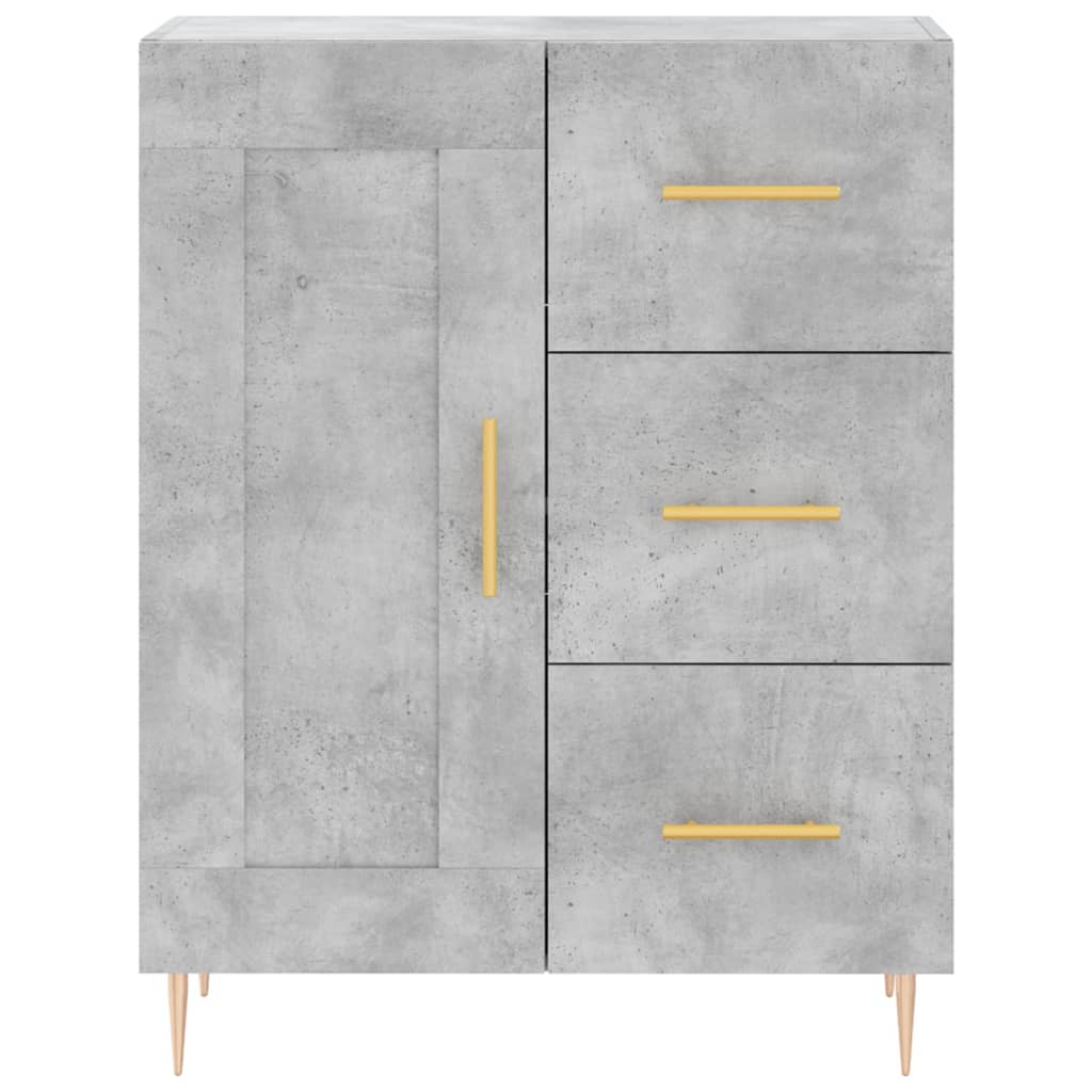 Buffet gris béton 69,5x34x90 cm en bois