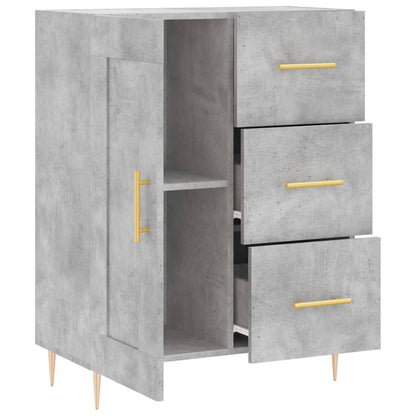 Buffet gris béton 69,5x34x90 cm en bois