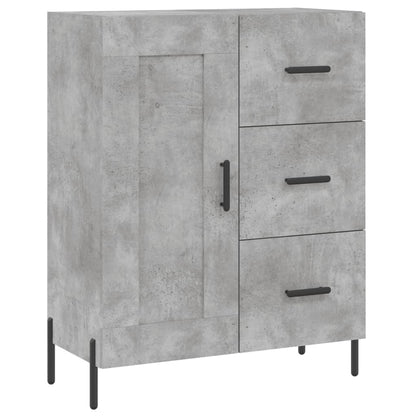 Buffet gris béton 69,5x34x90 cm en bois