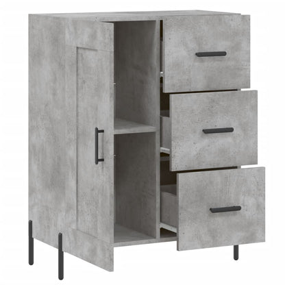 Buffet gris béton 69,5x34x90 cm en bois