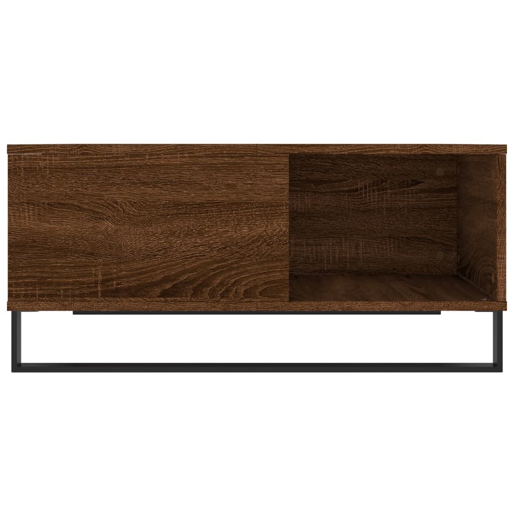 Mesa de centro aspecto roble marrón 80x80x36,5 cm de madera