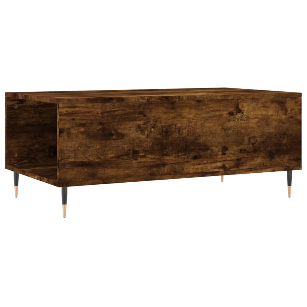 Table basse chêne fumé 90x50x36,5 cm en bois