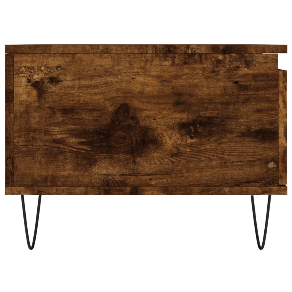 Table basse chêne fumé 90x50x36,5 cm en bois