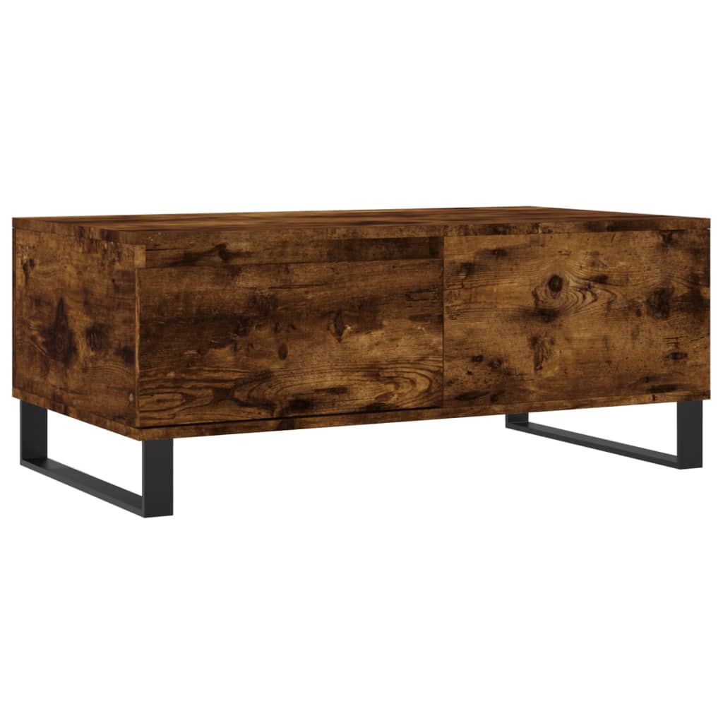 Table basse chêne fumé 90x50x36,5 cm en bois