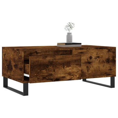 Table basse chêne fumé 90x50x36,5 cm en bois