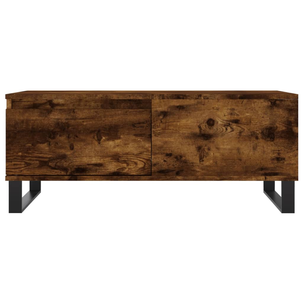 Table basse chêne fumé 90x50x36,5 cm en bois