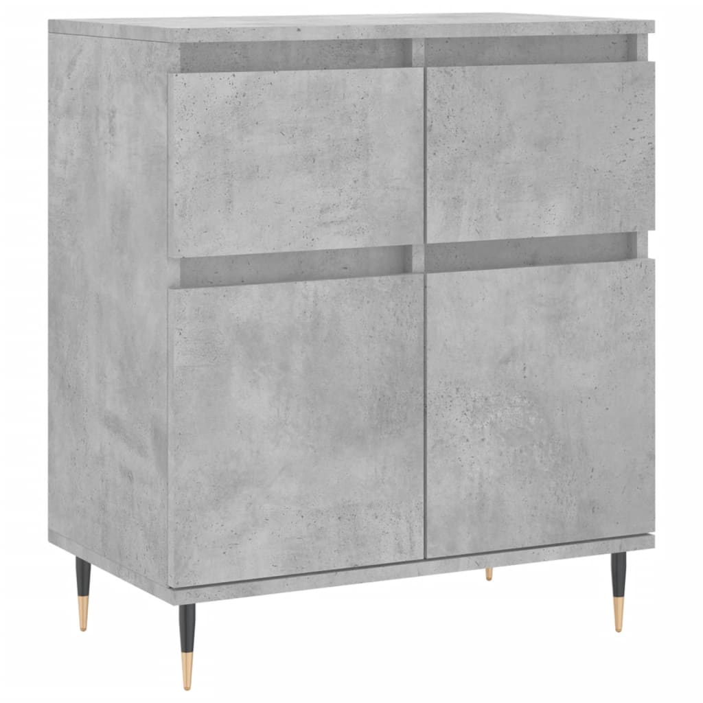 Buffet gris béton 60x35x70 cm en bois