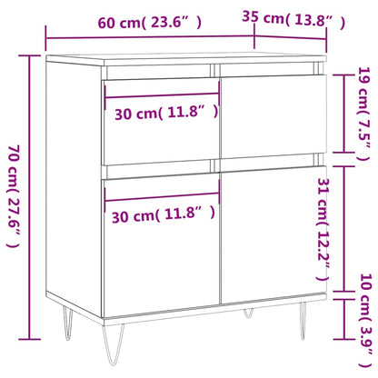 Sideboard Betongrau 60x35x70 cm Holzwerkstoff