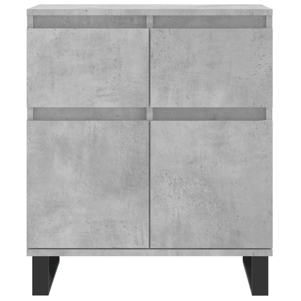 Buffet gris béton 60x35x70 cm en bois