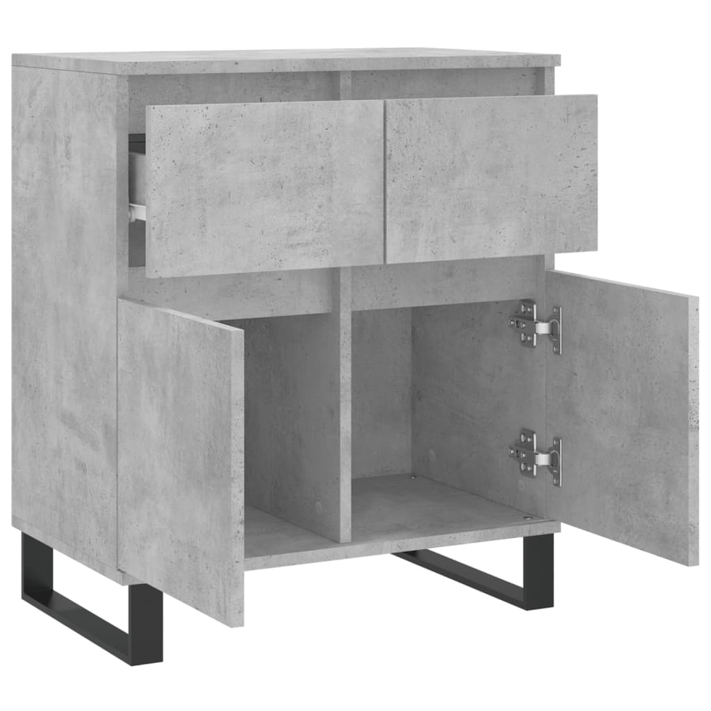 Buffet gris béton 60x35x70 cm en bois