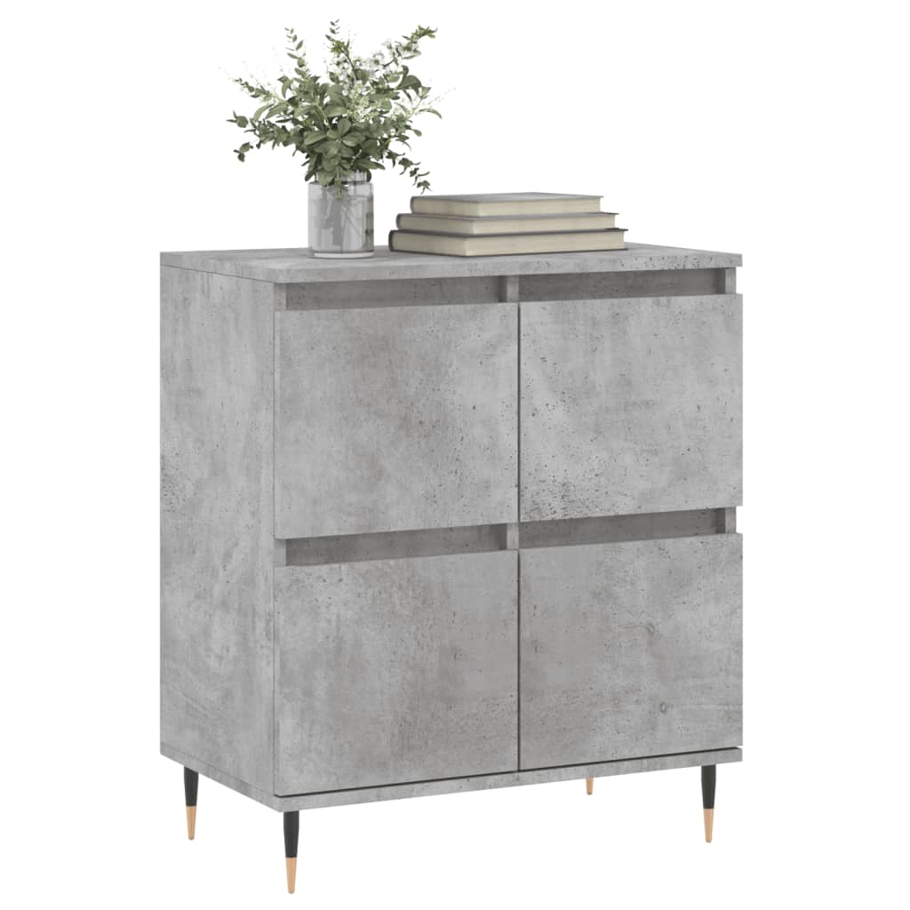 Buffet gris béton 60x35x70 cm en bois