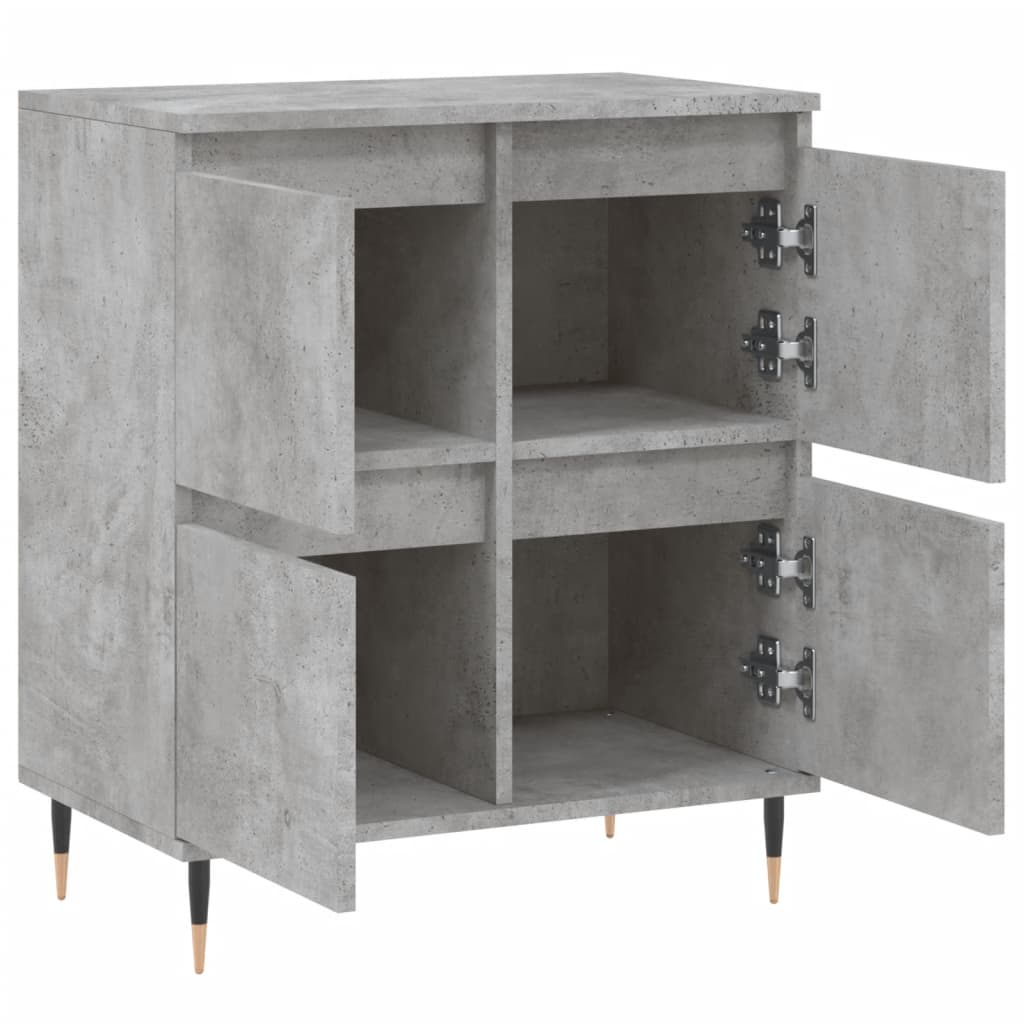 Buffet gris béton 60x35x70 cm en bois