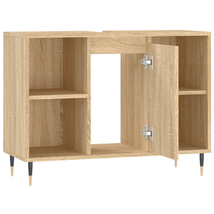 Meuble de salle de bain chêne Sonoma 80x33x60 cm matériau bois