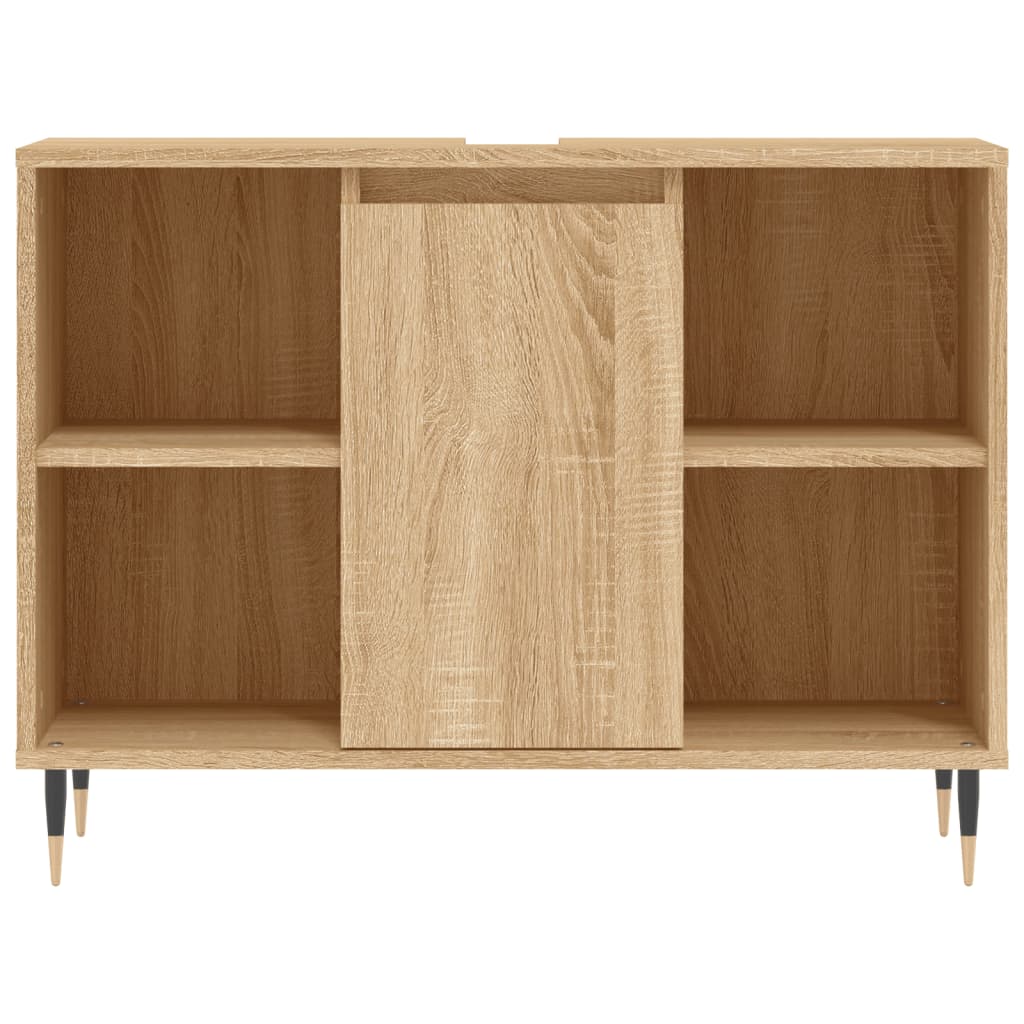 Meuble de salle de bain chêne Sonoma 80x33x60 cm matériau bois