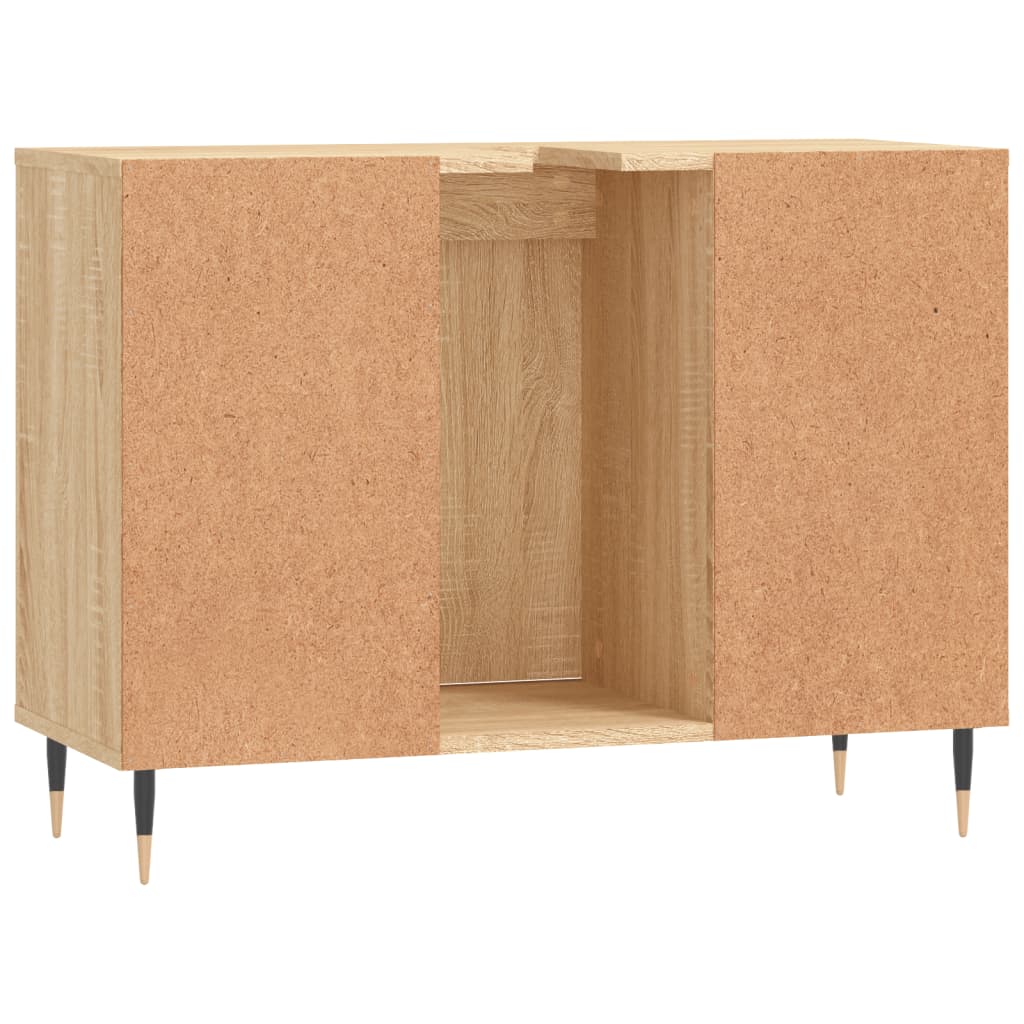 Meuble de salle de bain chêne Sonoma 80x33x60 cm matériau bois