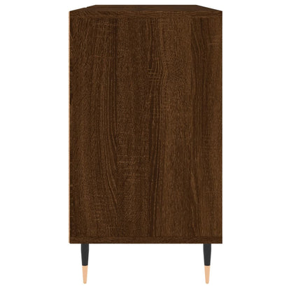 Meuble de salle de bain aspect chêne marron 80x33x60 cm en bois