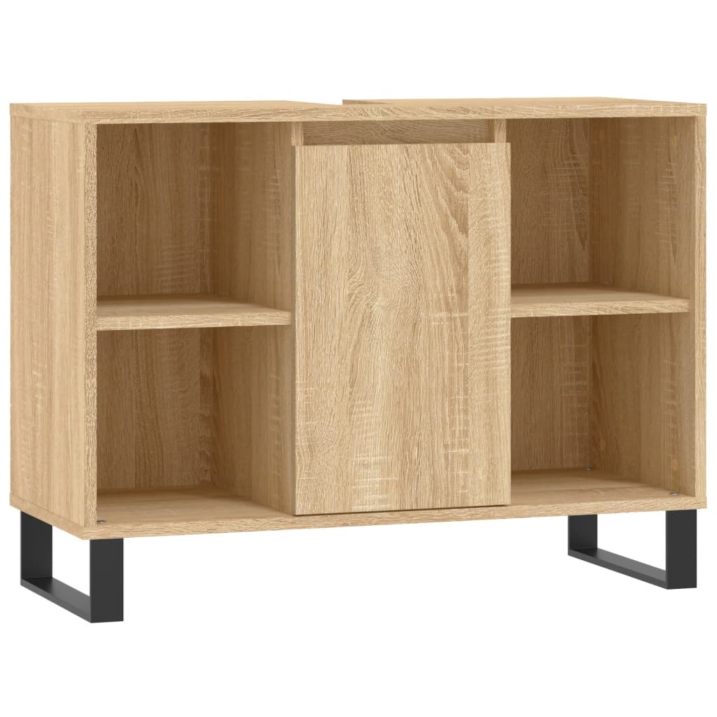 Meuble de salle de bain chêne Sonoma 80x33x60 cm matériau bois