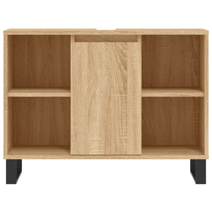 Meuble de salle de bain chêne Sonoma 80x33x60 cm matériau bois