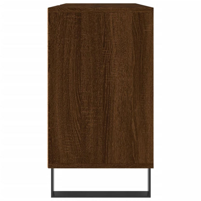 Meuble de salle de bain aspect chêne marron 80x33x60 cm en bois