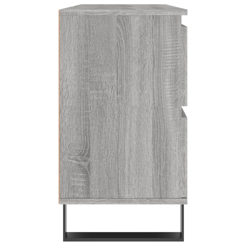 Meuble de salle de bain Sonoma gris 80x33x60 cm en bois