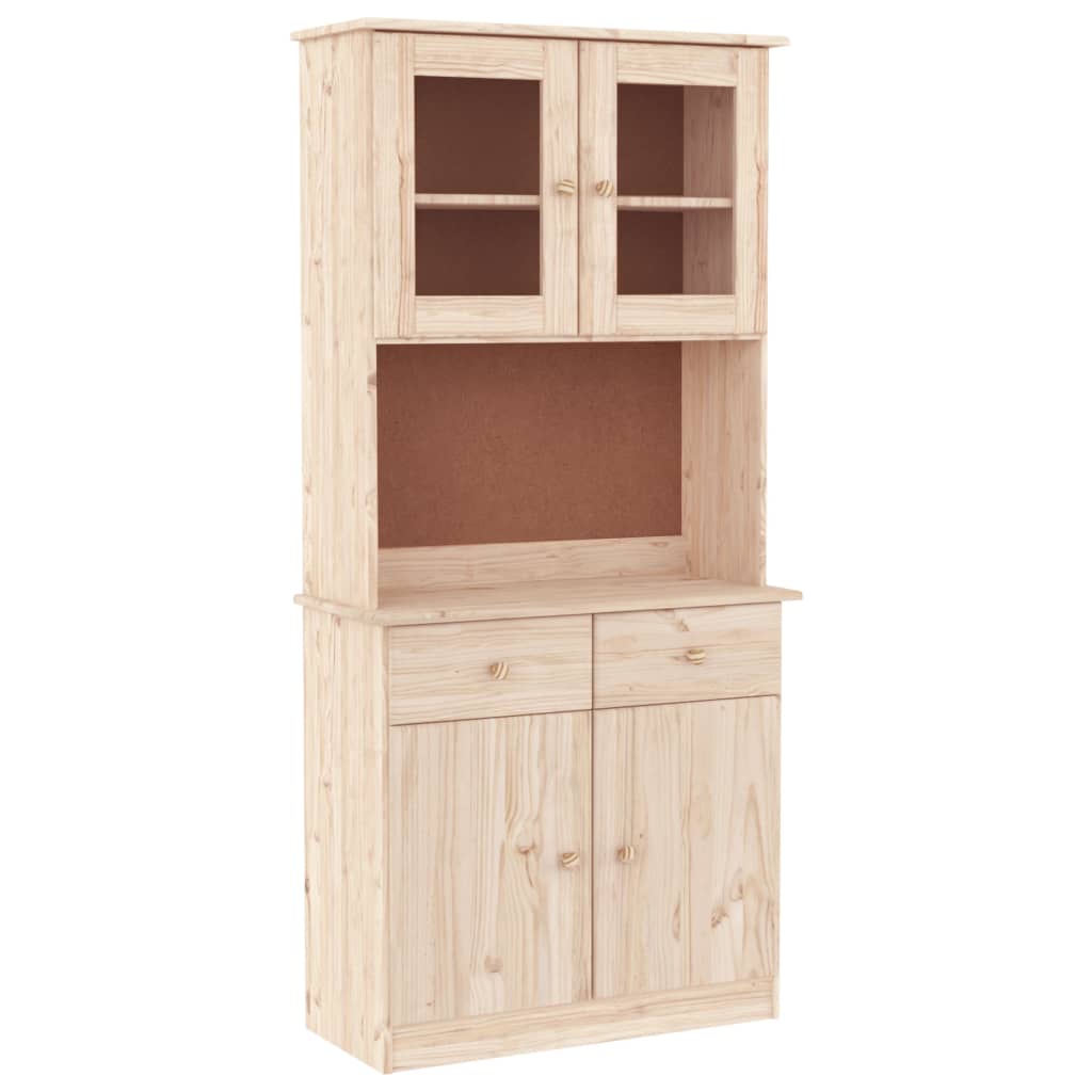 Highboard ALTA 77x35x165 cm Massivholz Kiefer