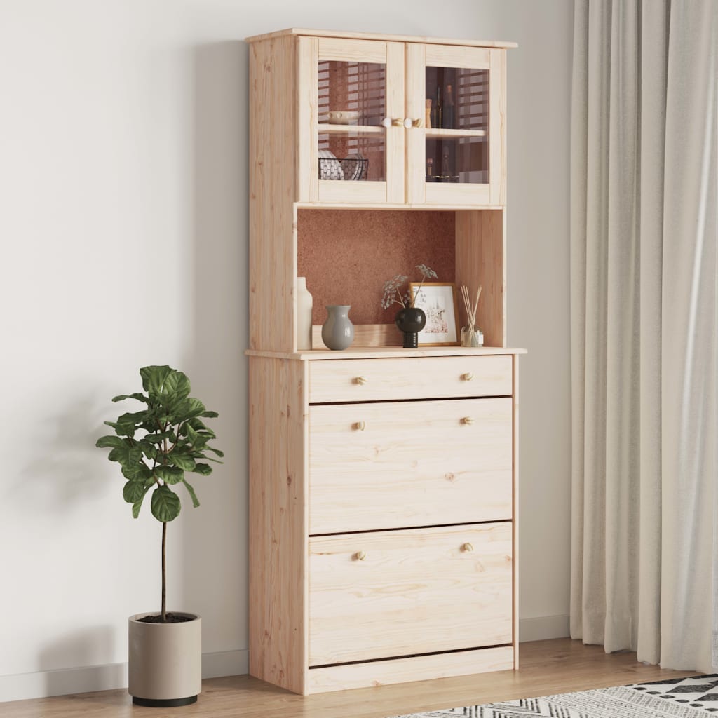 Highboard ALTA 77x35x188 cm Massivholz Kiefer