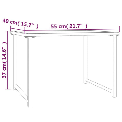 Garten-Couchtisch Anthrazit 55x40x37 cm Stahl