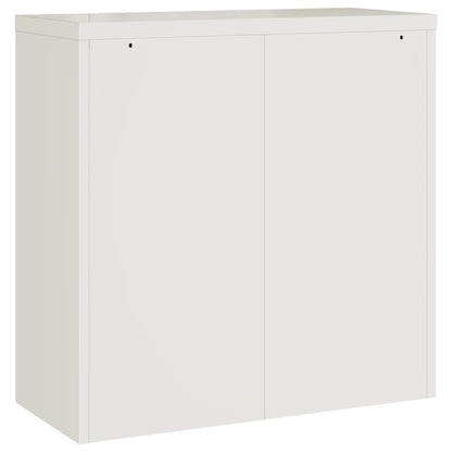 Aktenschrank Weiß 90x40x130 cm Stahl