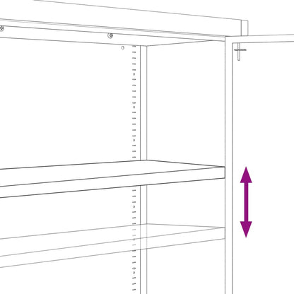 Aktenschrank Schwarz 90x40x145 cm Stahl