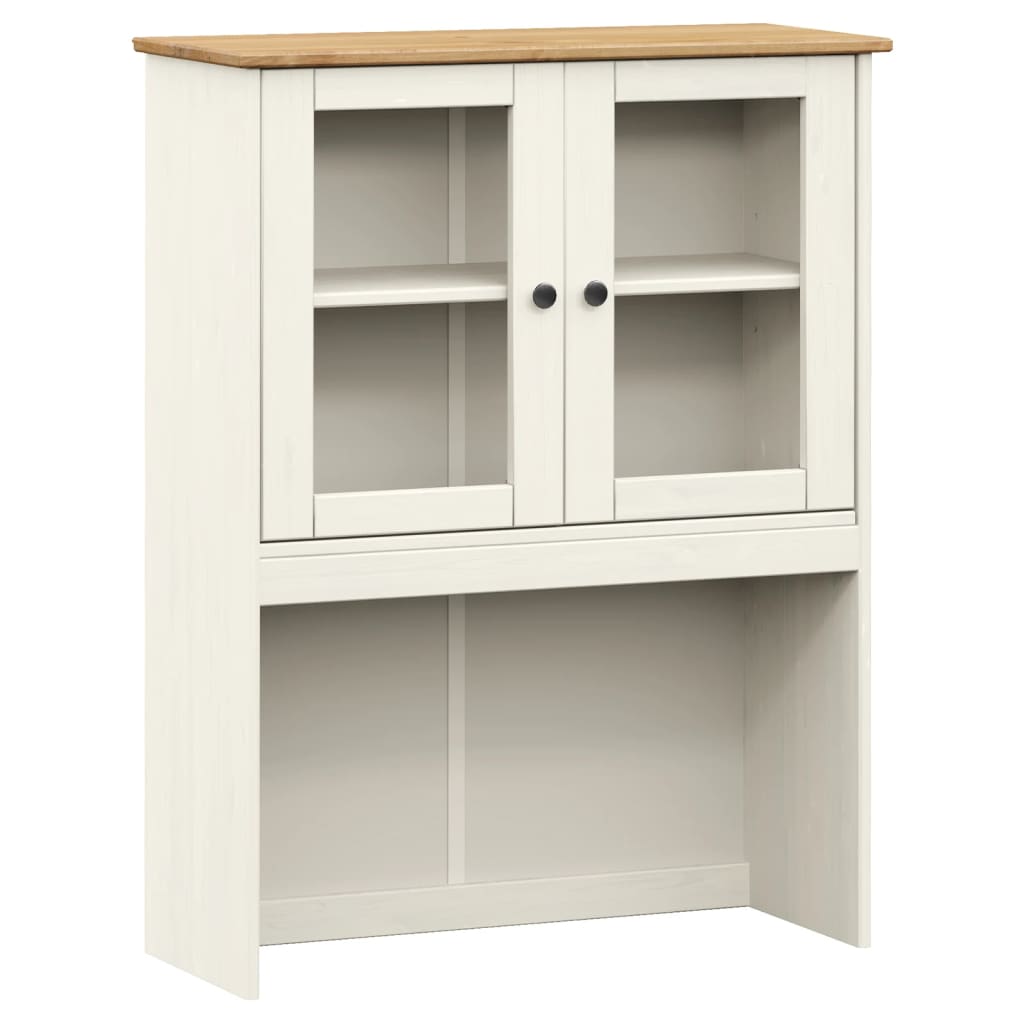 Buffet haut VIGO blanc 78x40x175 cm en bois de pin massif