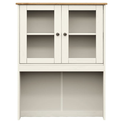 Buffet haut VIGO blanc 78x40x175 cm en bois de pin massif