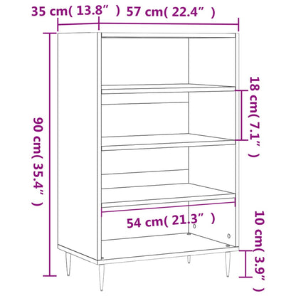 Alacena roble ahumado 57x35x90 cm material madera