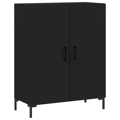 Buffet haut noir 69,5x34x180 cm en bois