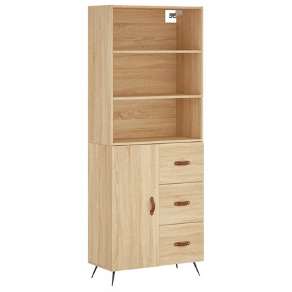 Buffet haut chêne Sonoma 69,5x34x180 cm matériau bois