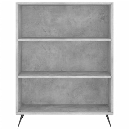 Buffet haut béton gris 69,5x32,5x180 cm matériau bois